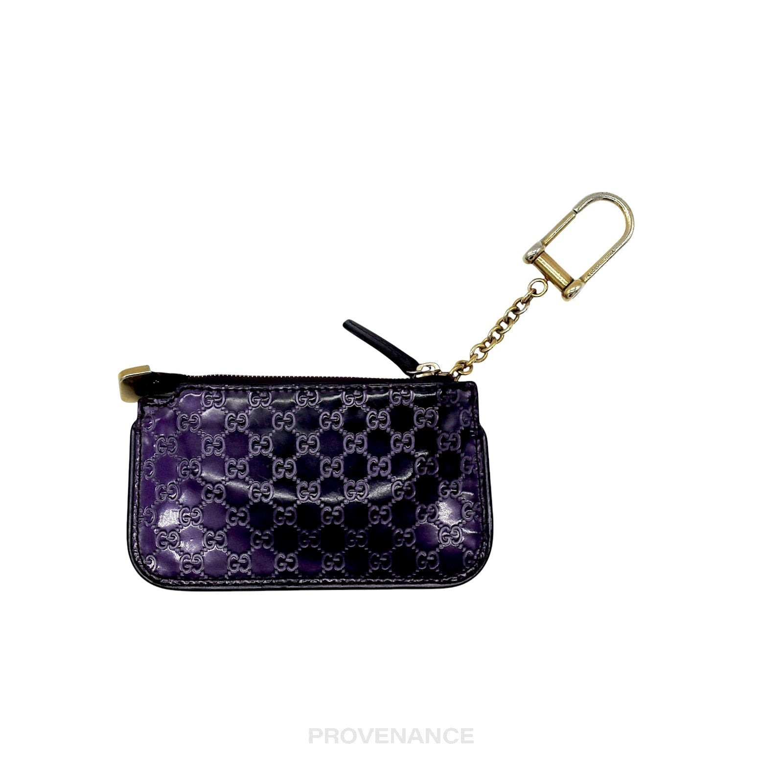 Gucci Key Pouch Cles - GG MicroGuccissima Patent Purple - 2