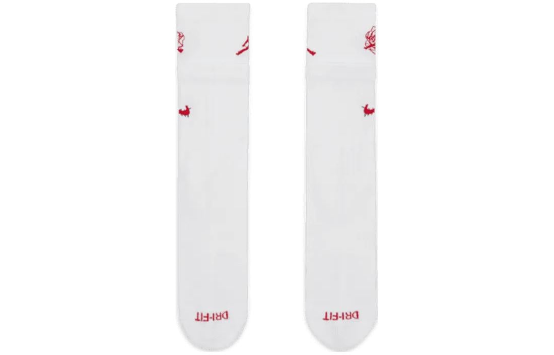 Air Jordan x Teyana Taylor Cushioned Crew Socks 'White Red' FJ5940-100 - 2