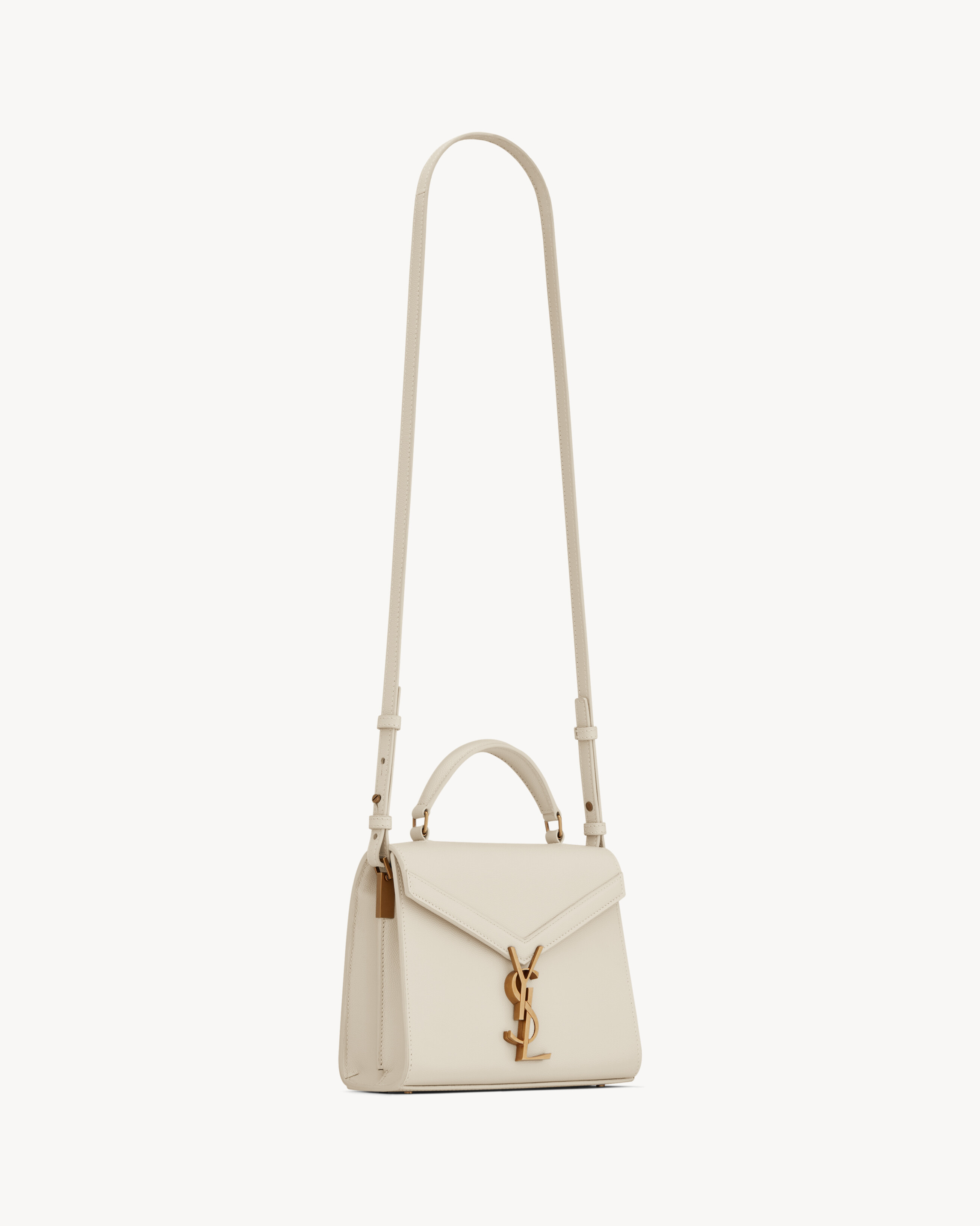 CASSANDRA MINI TOP HANDLE BAG IN GRAIN DE POUDRE EMBOSSED LEATHER - 8