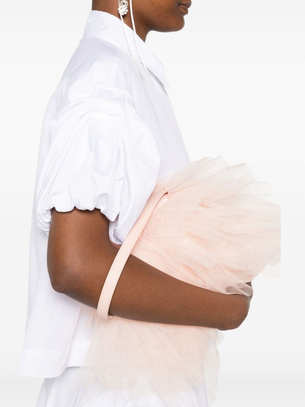 cropped puff-sleeves shirt - 5
