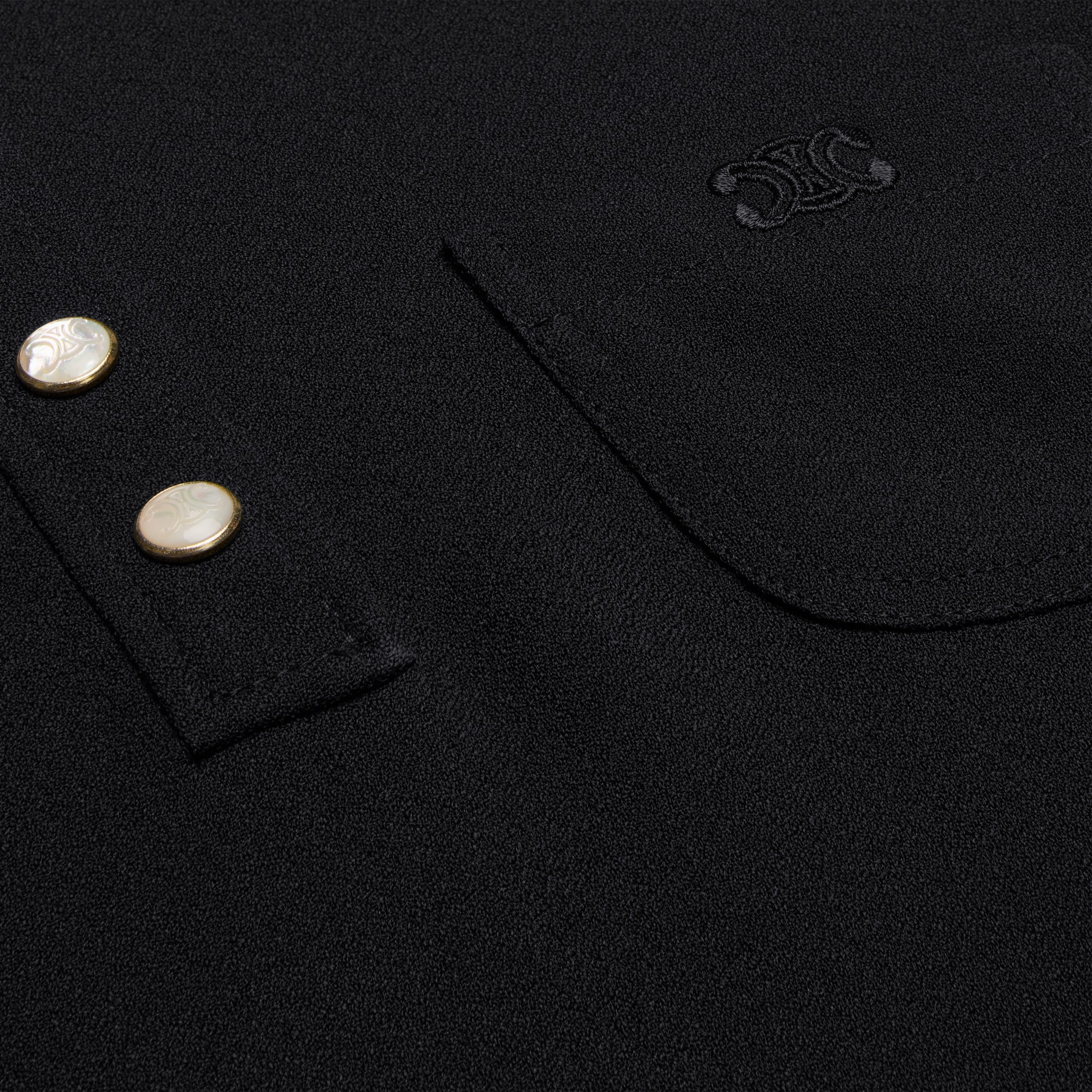 mini polo dress in viscose sablé - 4