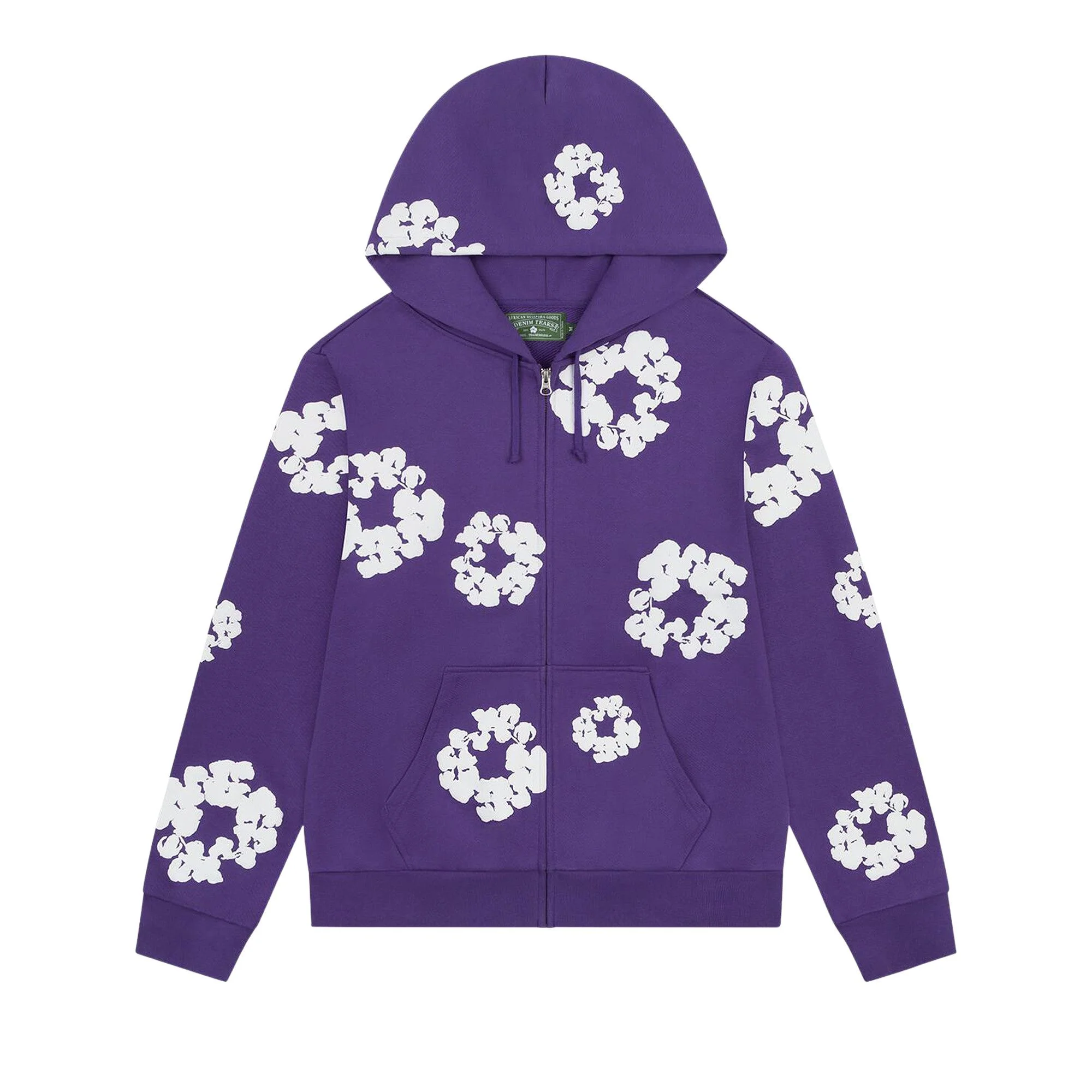 Denim Tears Cotton Wreath Zip Hoodie 'Purple' - 1