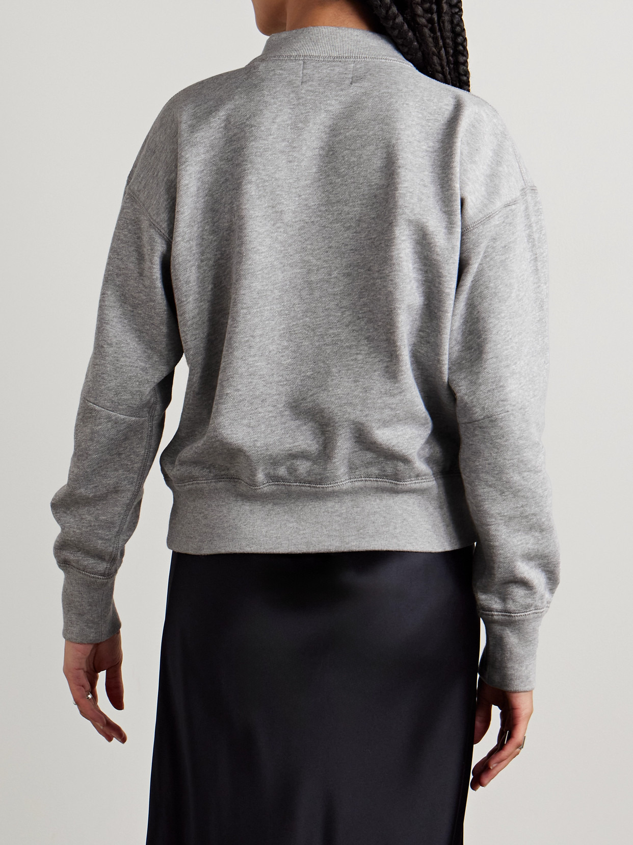 Moby Flocked Cotton-blend Jersey Sweatshirt - 3