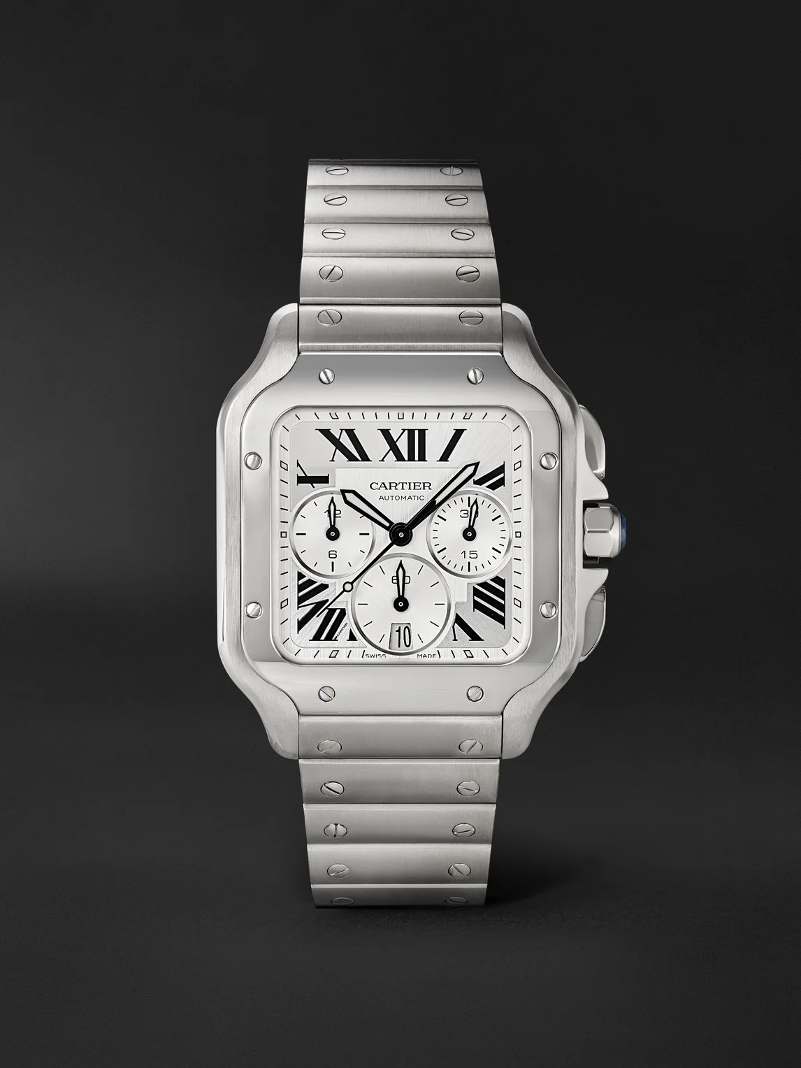 Santos de Cartier Automatic Chronograph Stainless Steel Watch, ref.CRWSSA0083 - 1