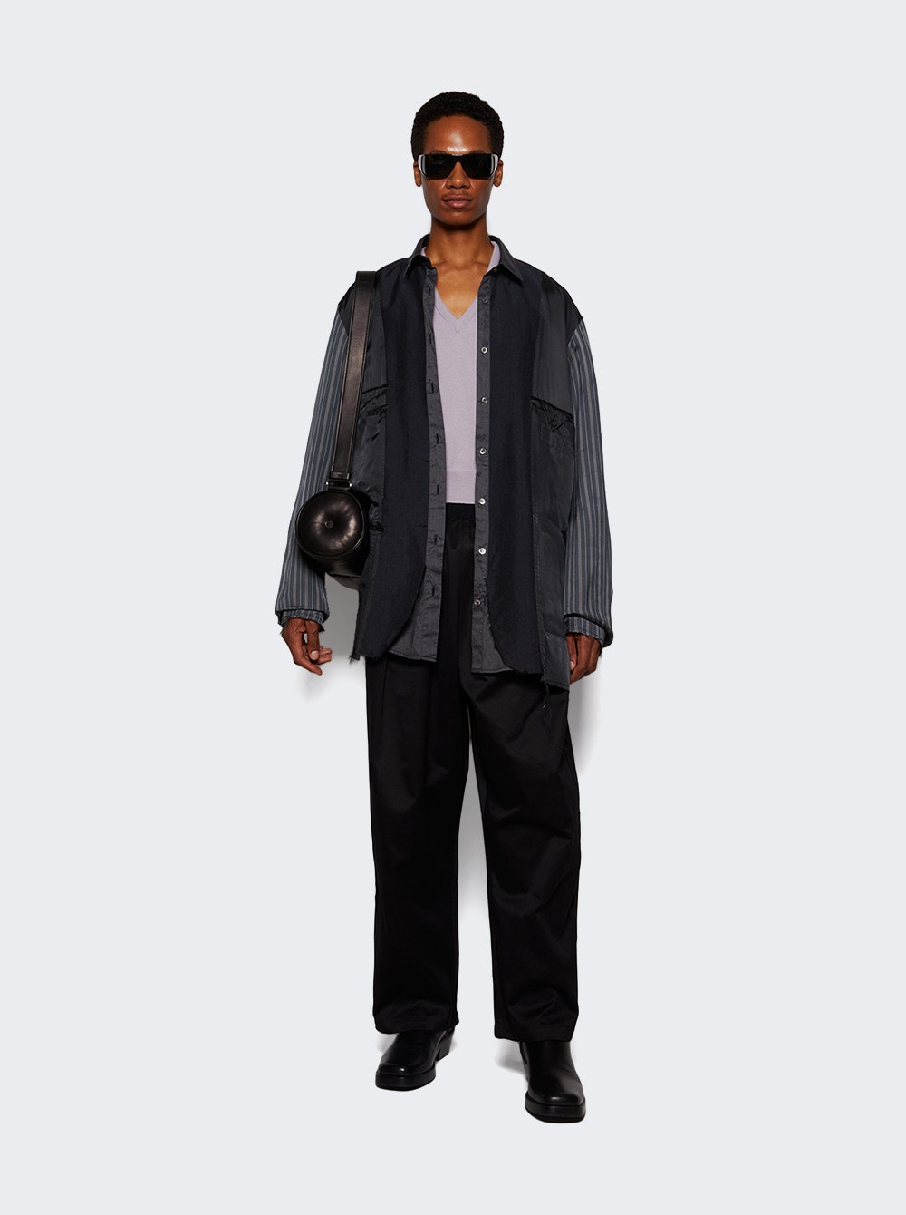 Patchwork Inside-out Jacket Charcoal - 5