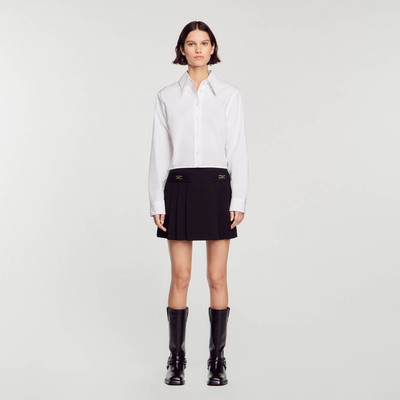 Sandro SHORT SKIRT WITH STITCHED PLEATS outlook