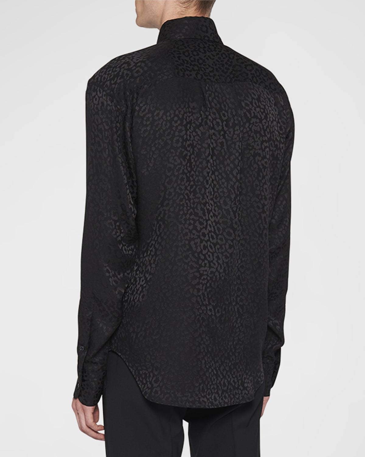 Men's Tonal Leopard Sport Shirt - 3