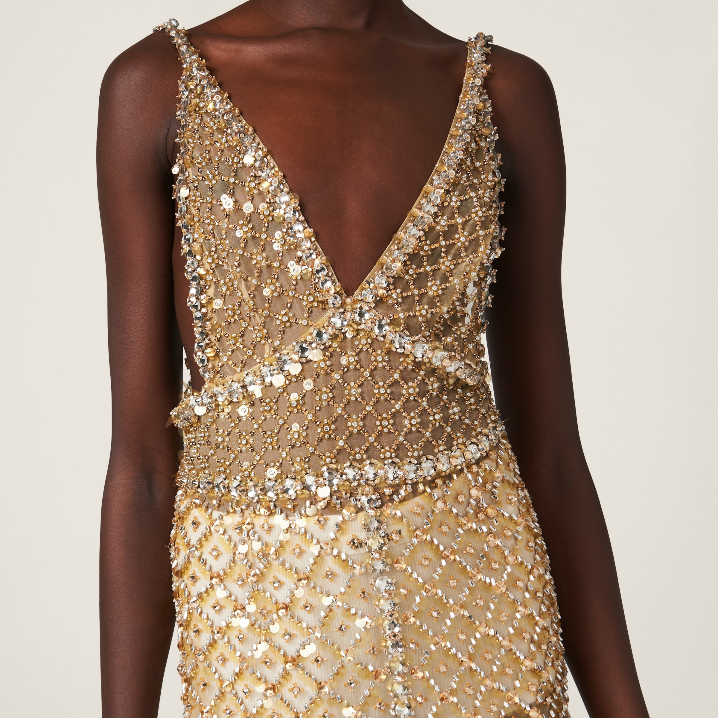 Embroidered organza dress - 4