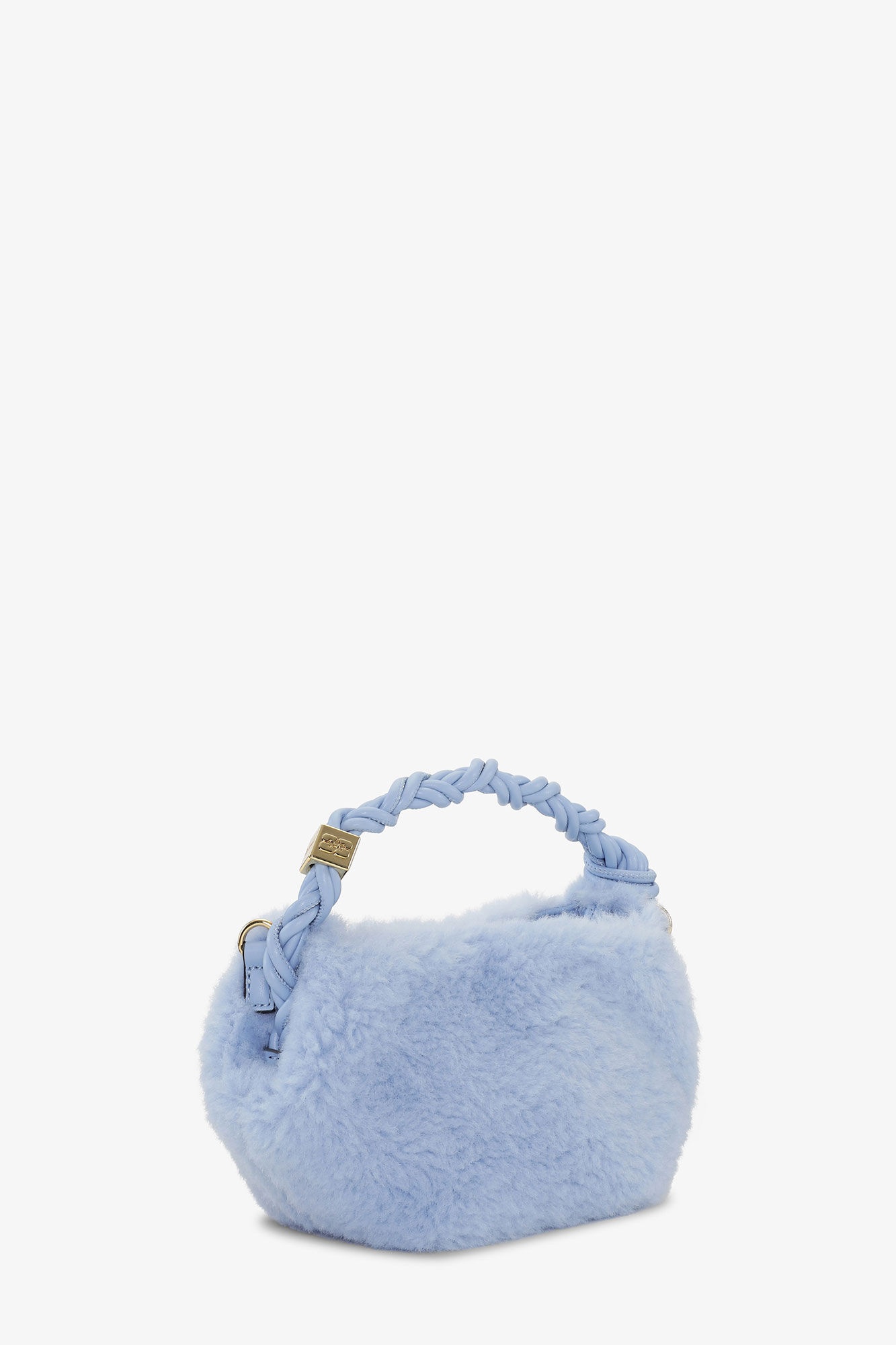 LIGHT BLUE FLUFFY MINI GANNI BOU BAG - 4