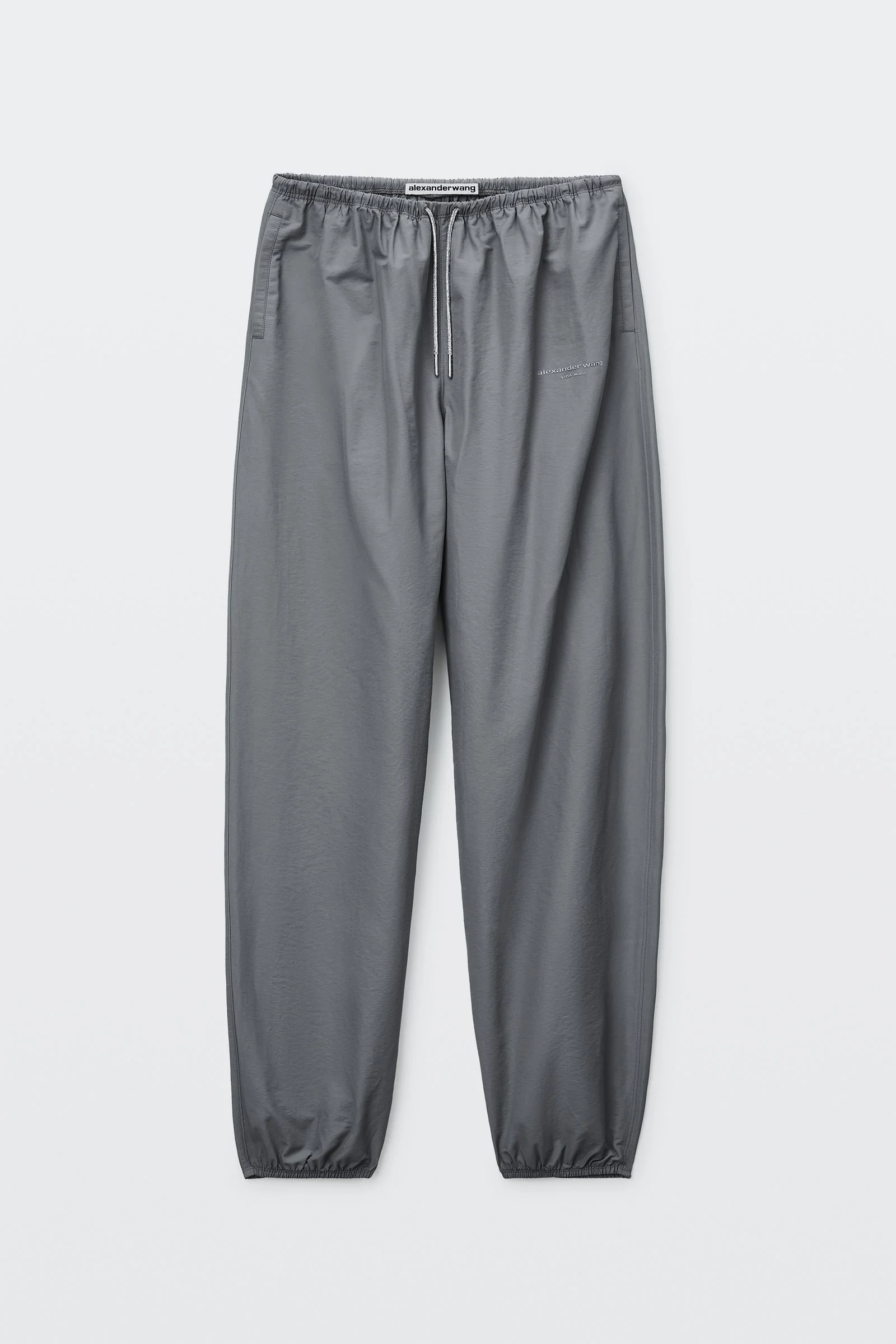 crystal hotfix drawcord mid-rise track pant - 1