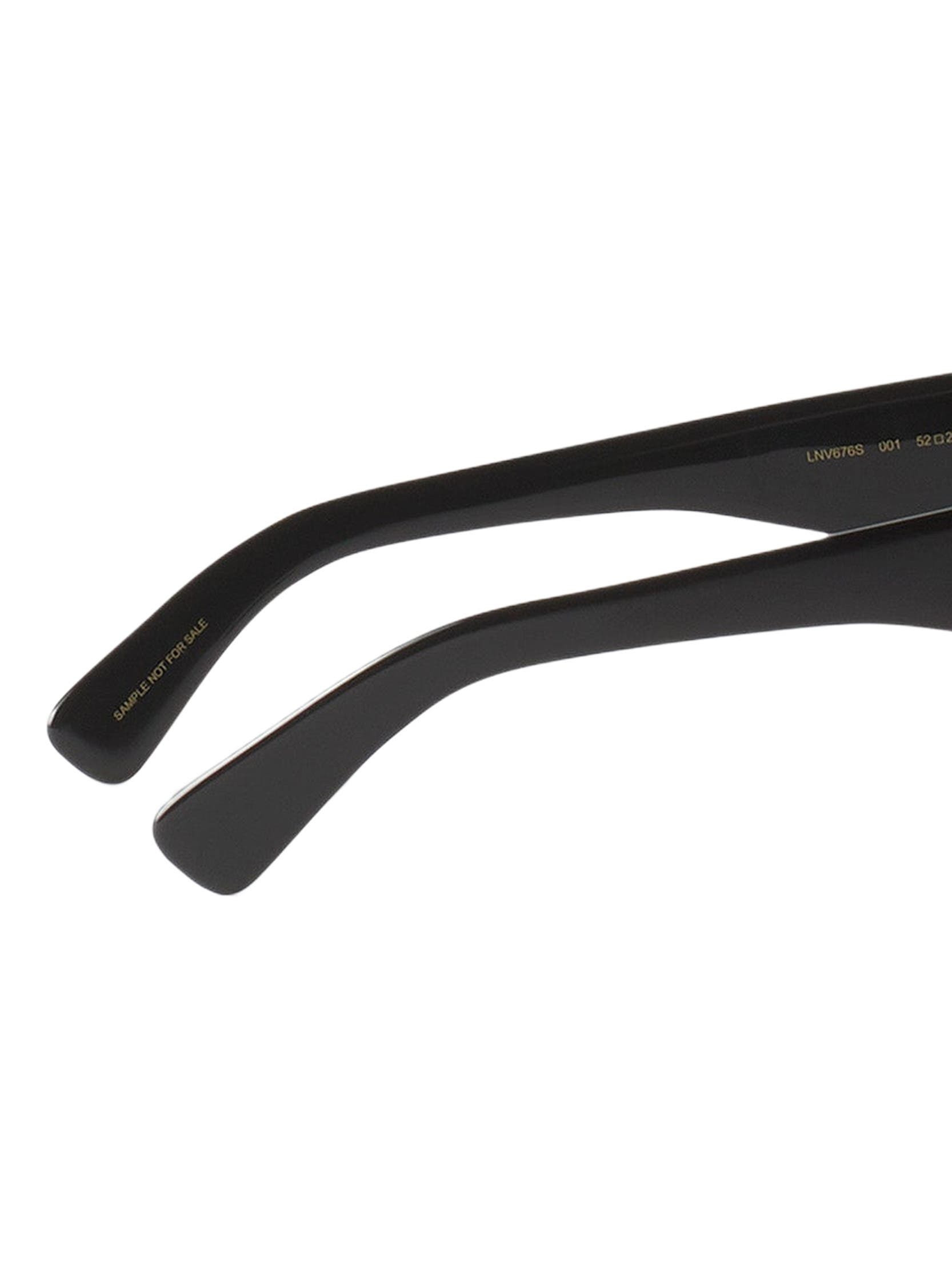 Lunettes Maxi Rectangle Lanvin Signature in Black at Nordstrom - 2