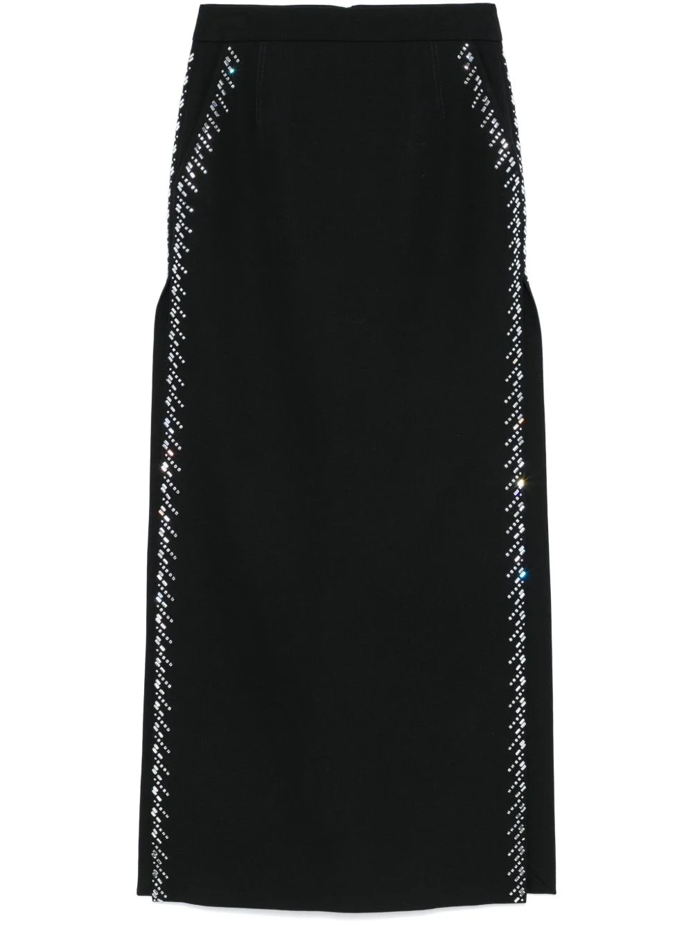 rhinestone-embellished maxi skirt - 1