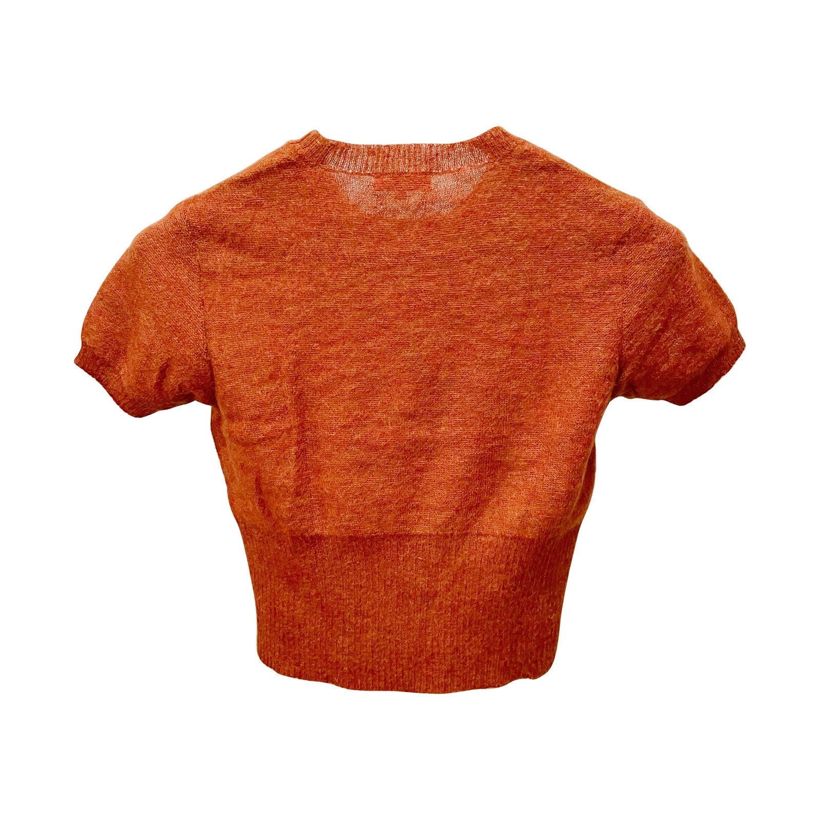 Balenciaga Cropped Wool Sweater - Burnt Sienna - 2
