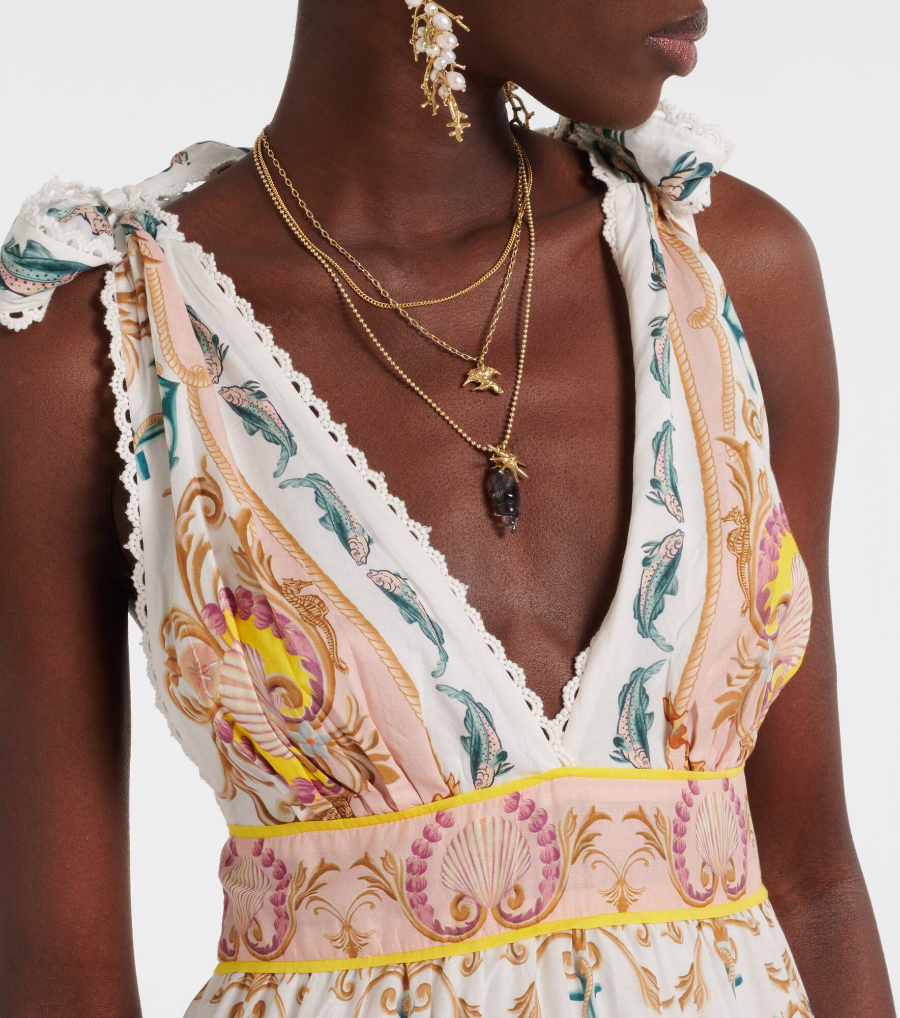 Maritime Magic printed midi dress - 4