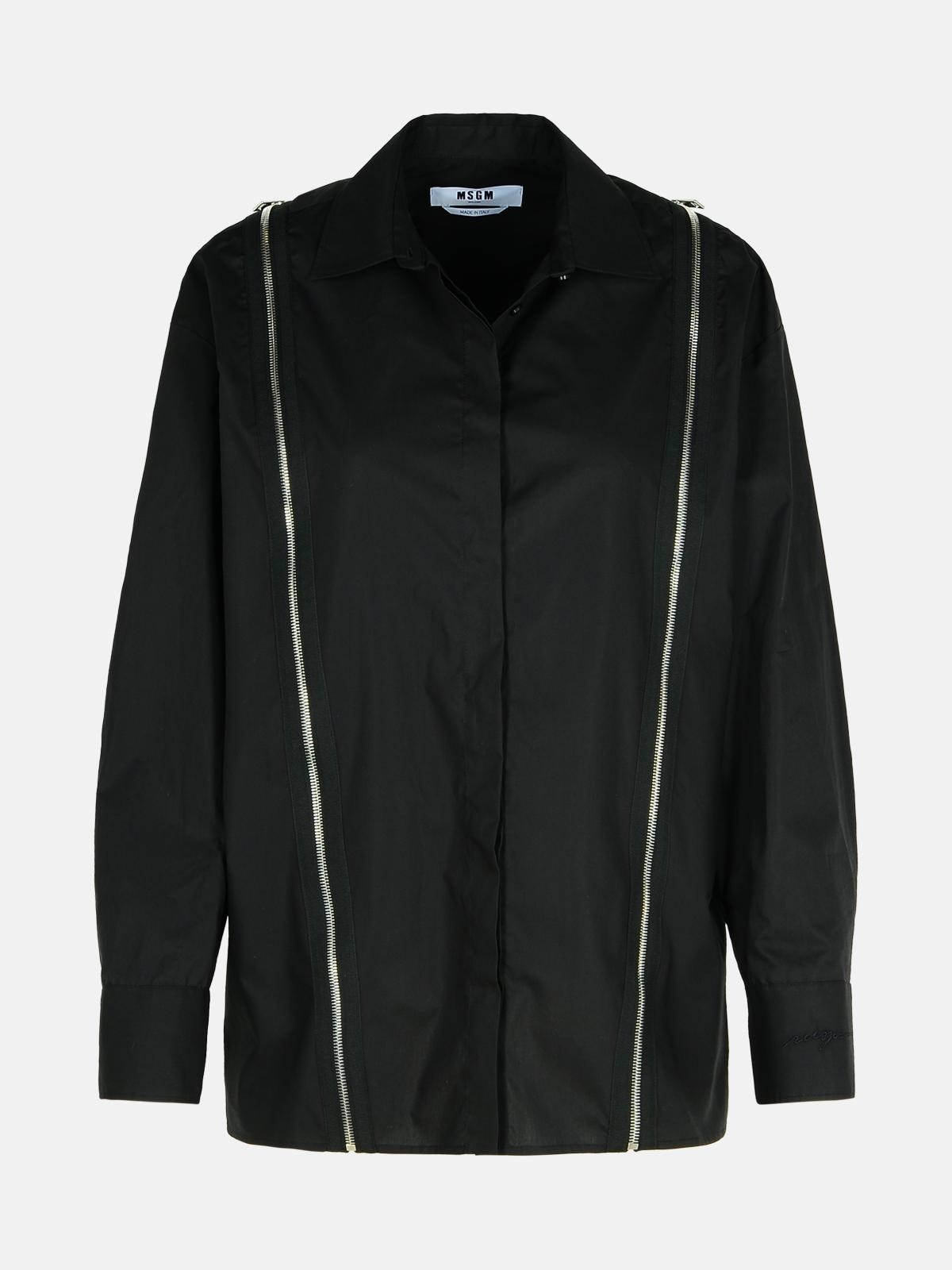 BLACK COTTON SHIRT - 1