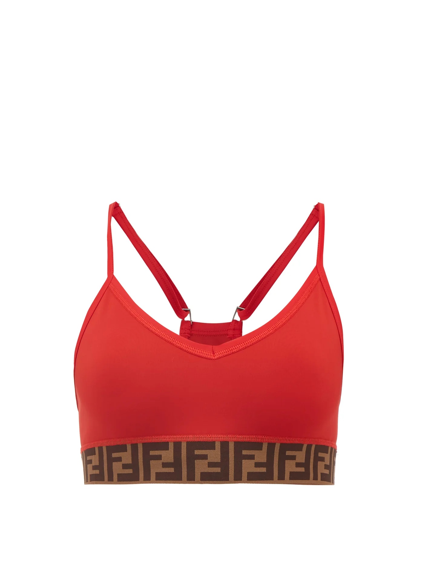 Logo-hem medium-impact sports bra - 1