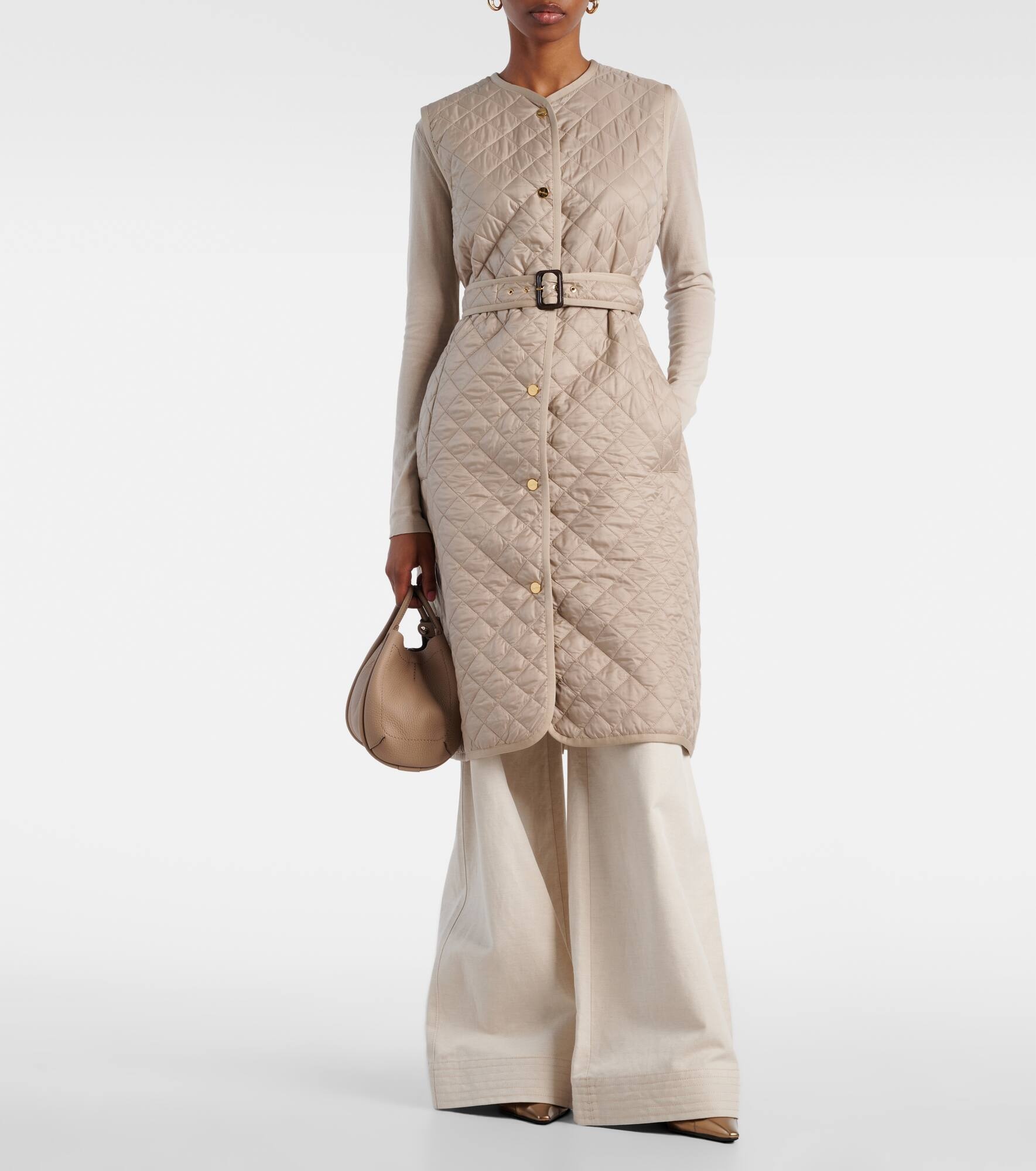 Lauren belted quilted vest - 7