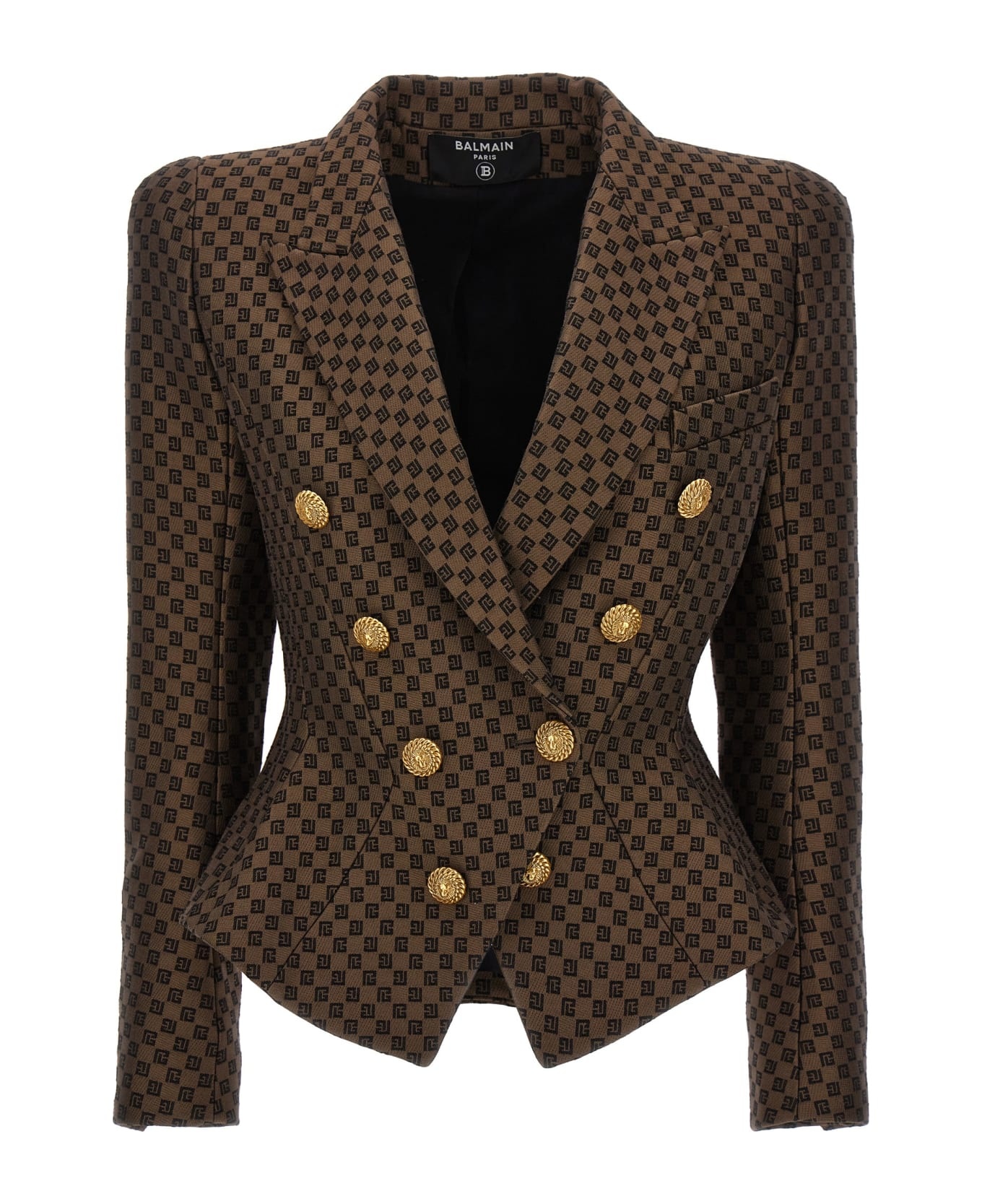 Blazer In Brown Cotton Blend - 1