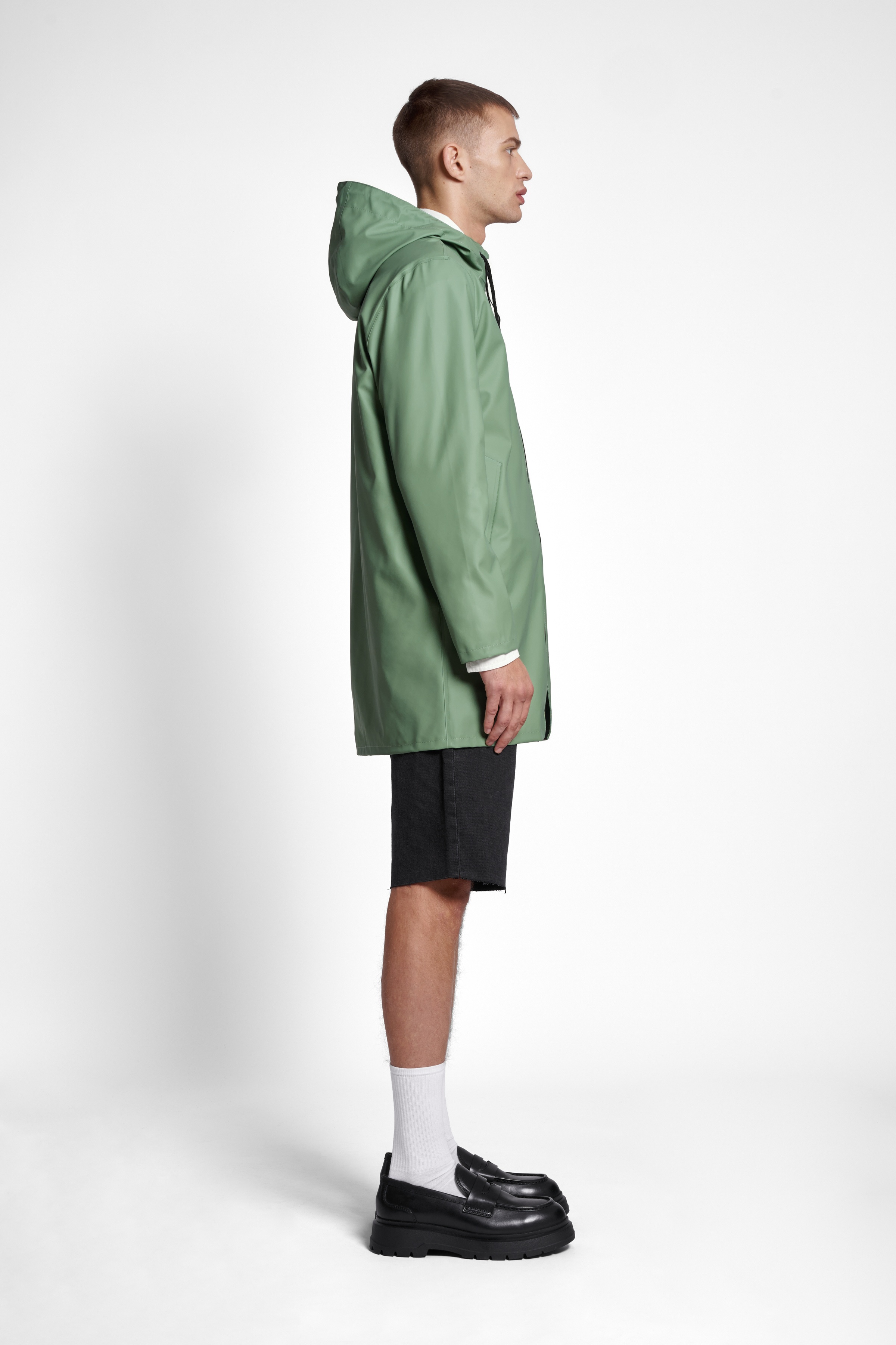 Stockholm Lightweight Zip Raincoat Loden Green - 3
