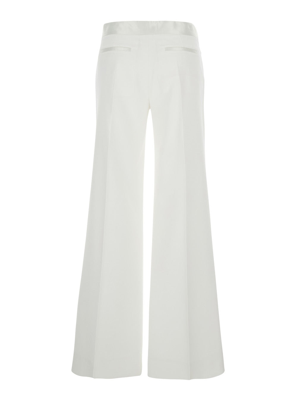 Victoria Beckham Women 'New Gigi' White Pants With Belt Detail In Virgin Wool Blend Woman - 2