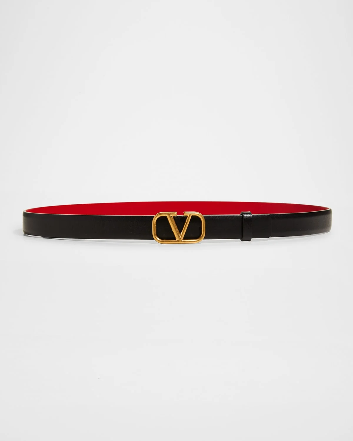 VLogo Leather Belt, 20mm - 1
