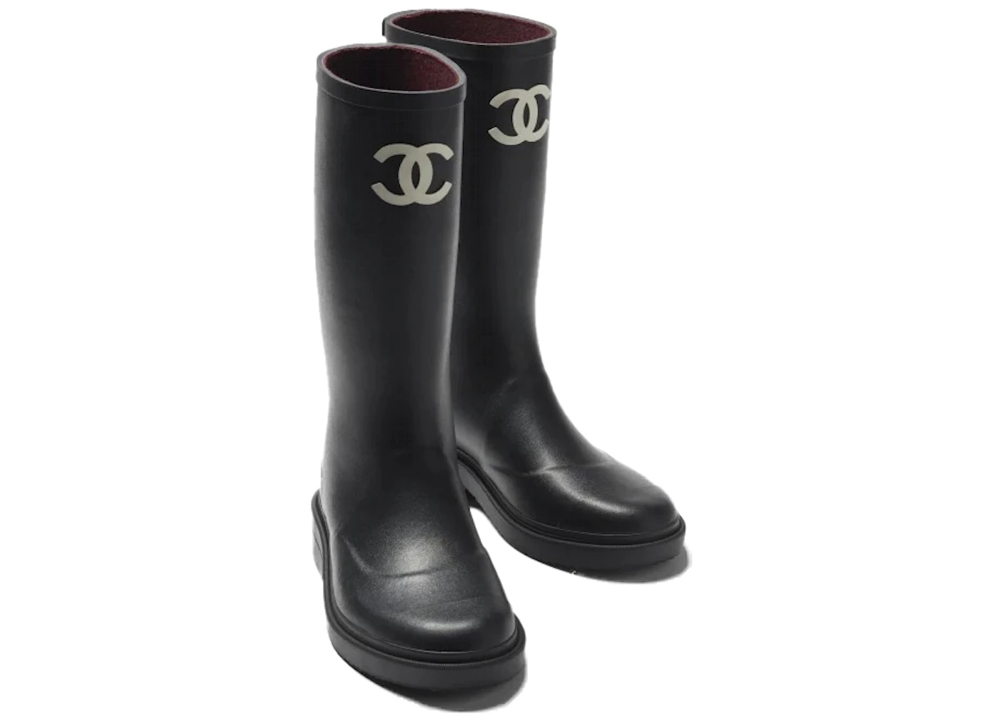 Chanel Rubber Rain Boots Black - 2
