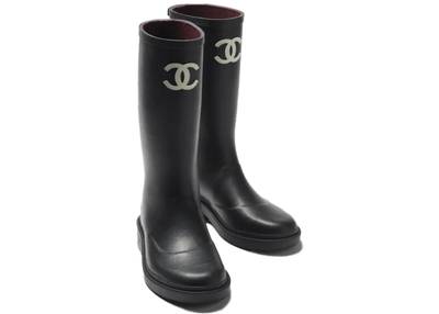 CHANEL Chanel Rubber Rain Boots Black outlook