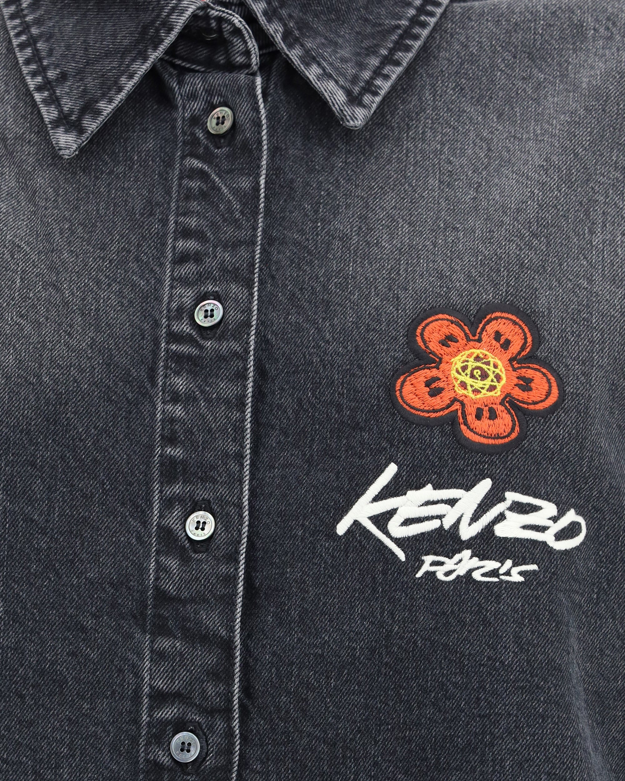 Kenzo x Futura Workwear embroidered japanese Denim Shirt - 3