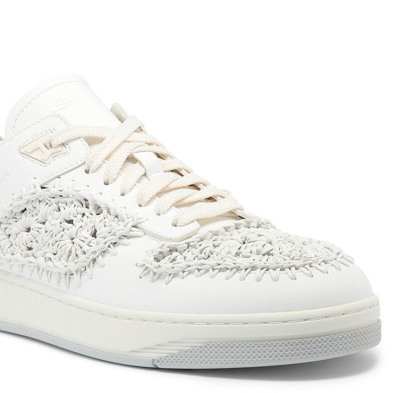 Men's white leather Sneak-Air sneaker 5