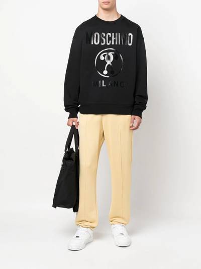 Moschino Double Question Mark logo-print sweatshirt outlook