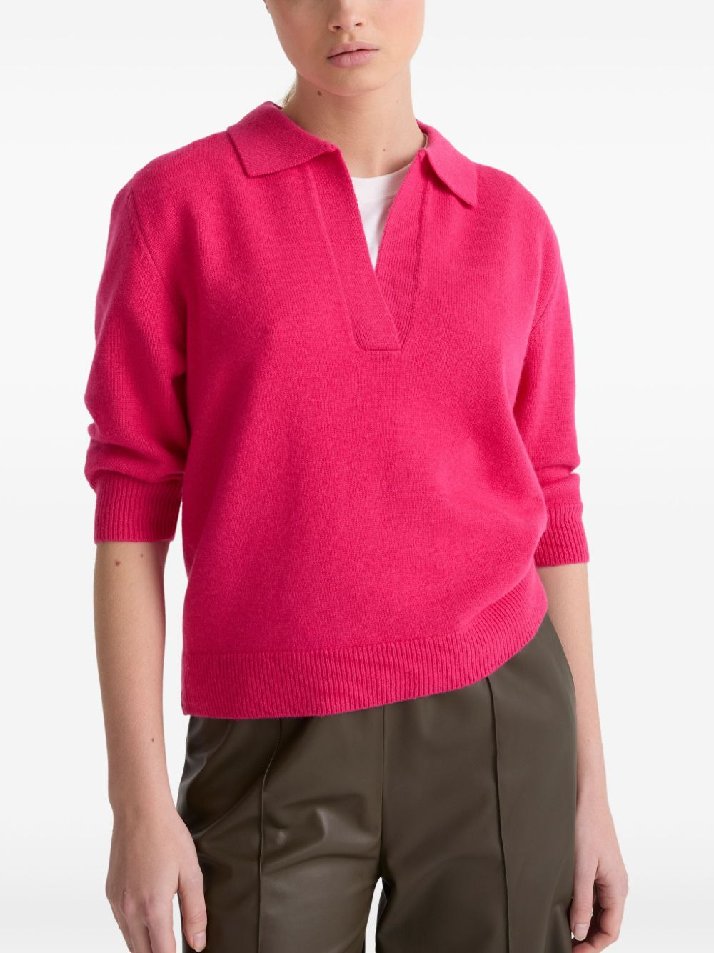 knitted polo shirt - 2