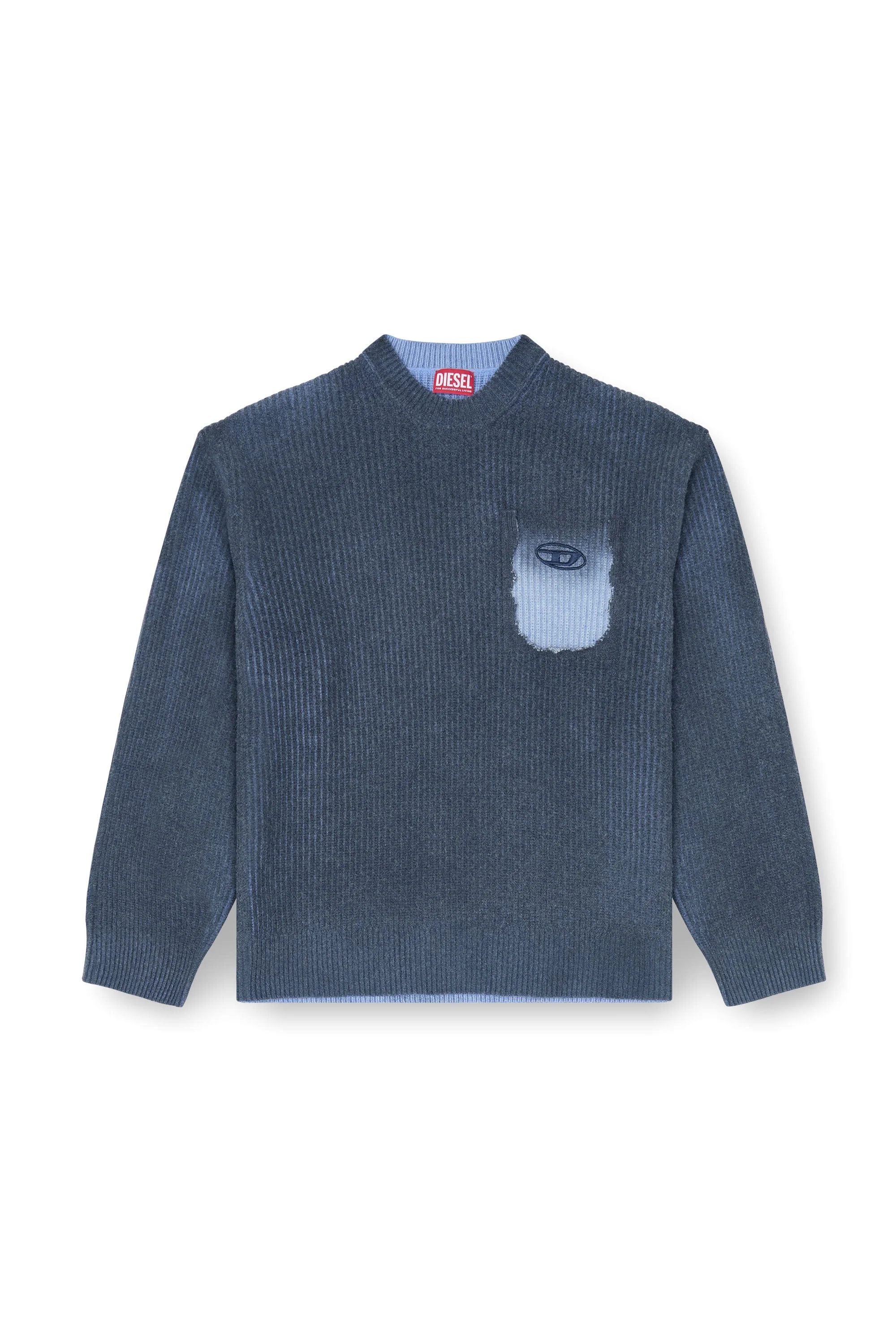 WOOL-BLEND JUMPER WITH MOCK POCKET - 1