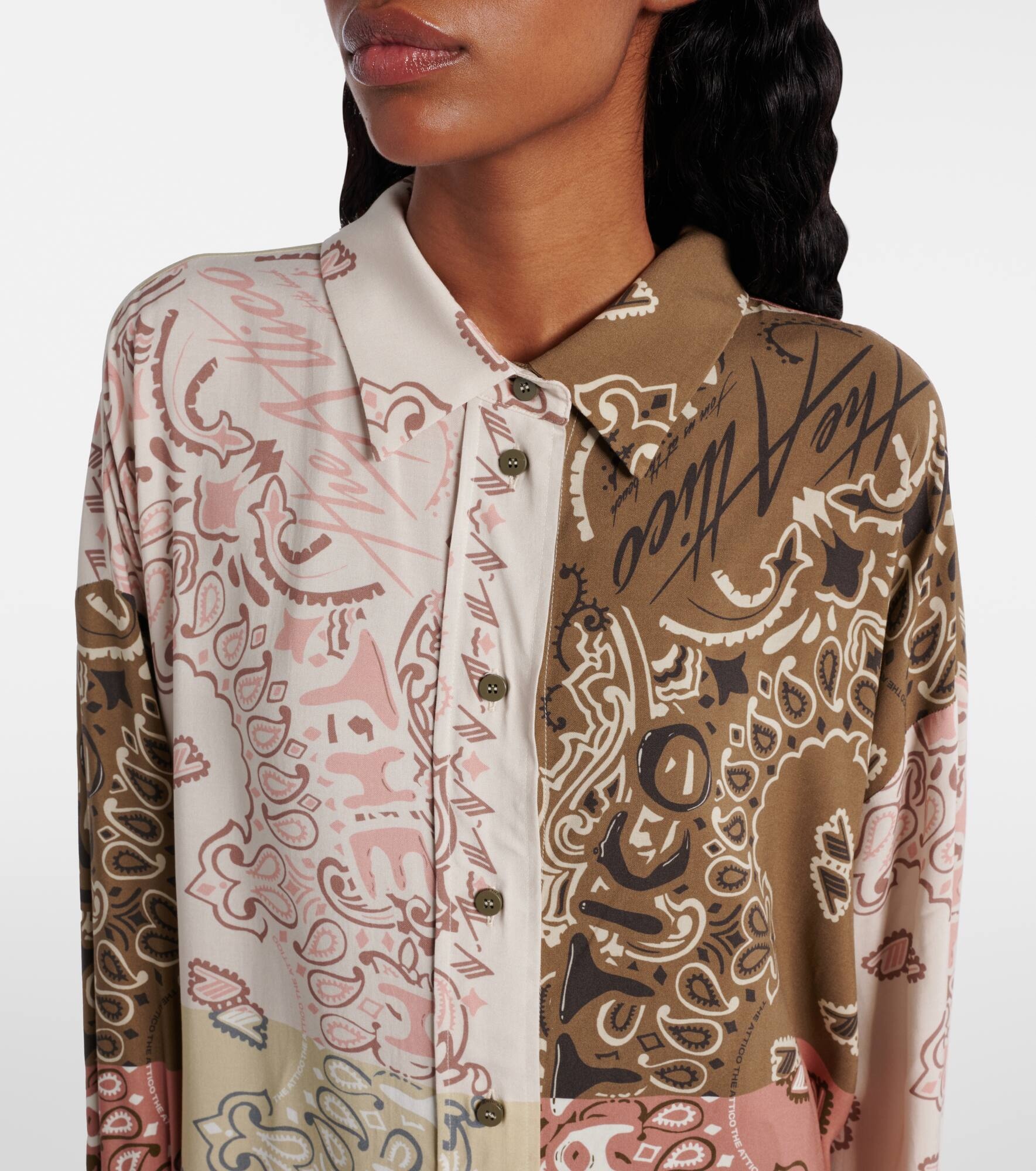 Bandana oversized muslin shirt - 4