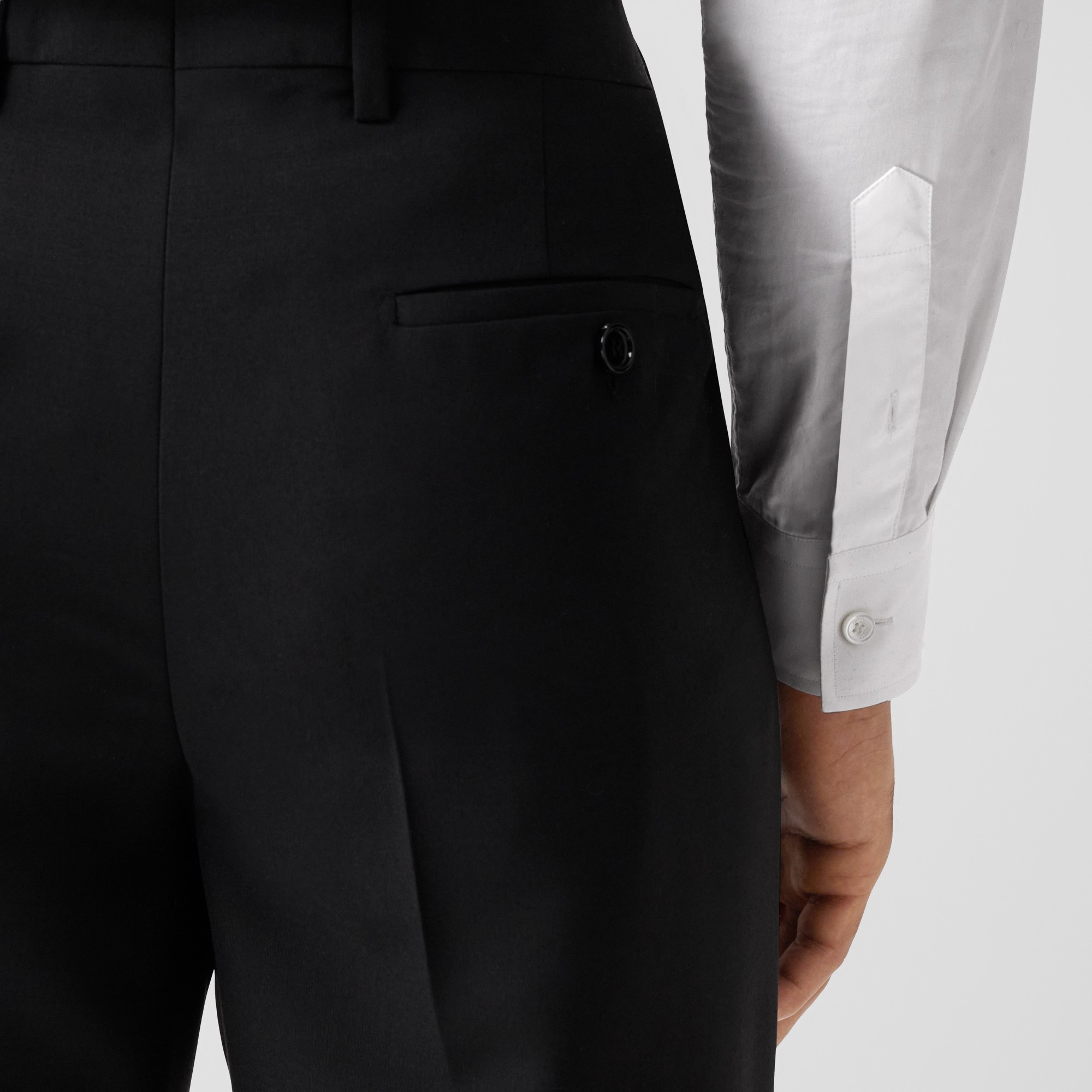 Classic Fit Wool Mohair Tailored Trousers - 3