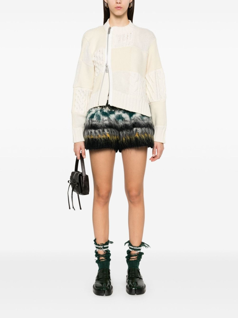 sacai pattern-jacquard shorts outlook