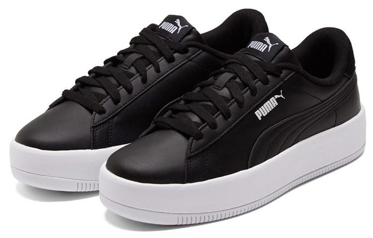 (WMNS) PUMA Lily Platform Board Shoes Black/White 384617-02 - 4
