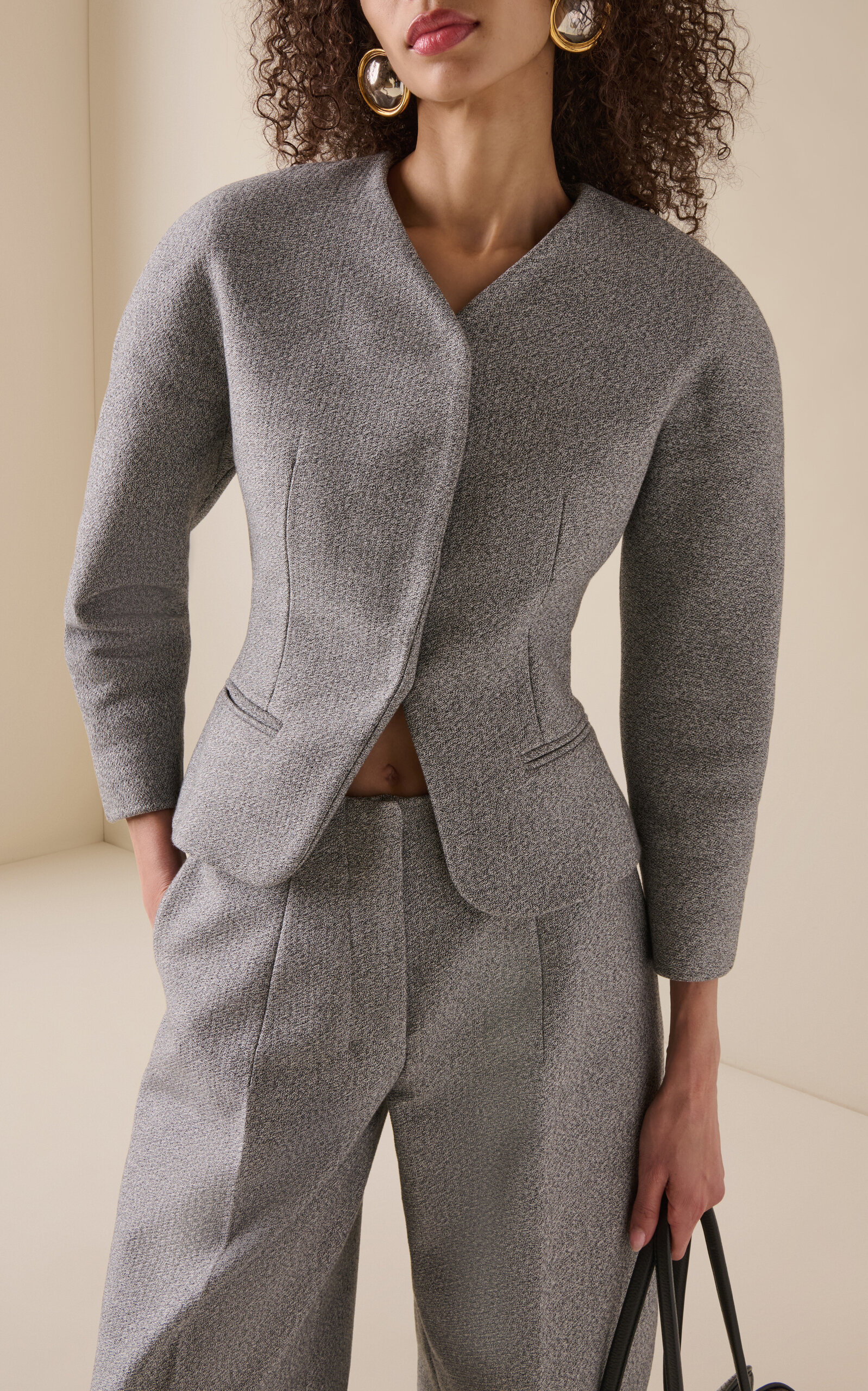 Ovalo Crepe Petite Jacket grey - 2