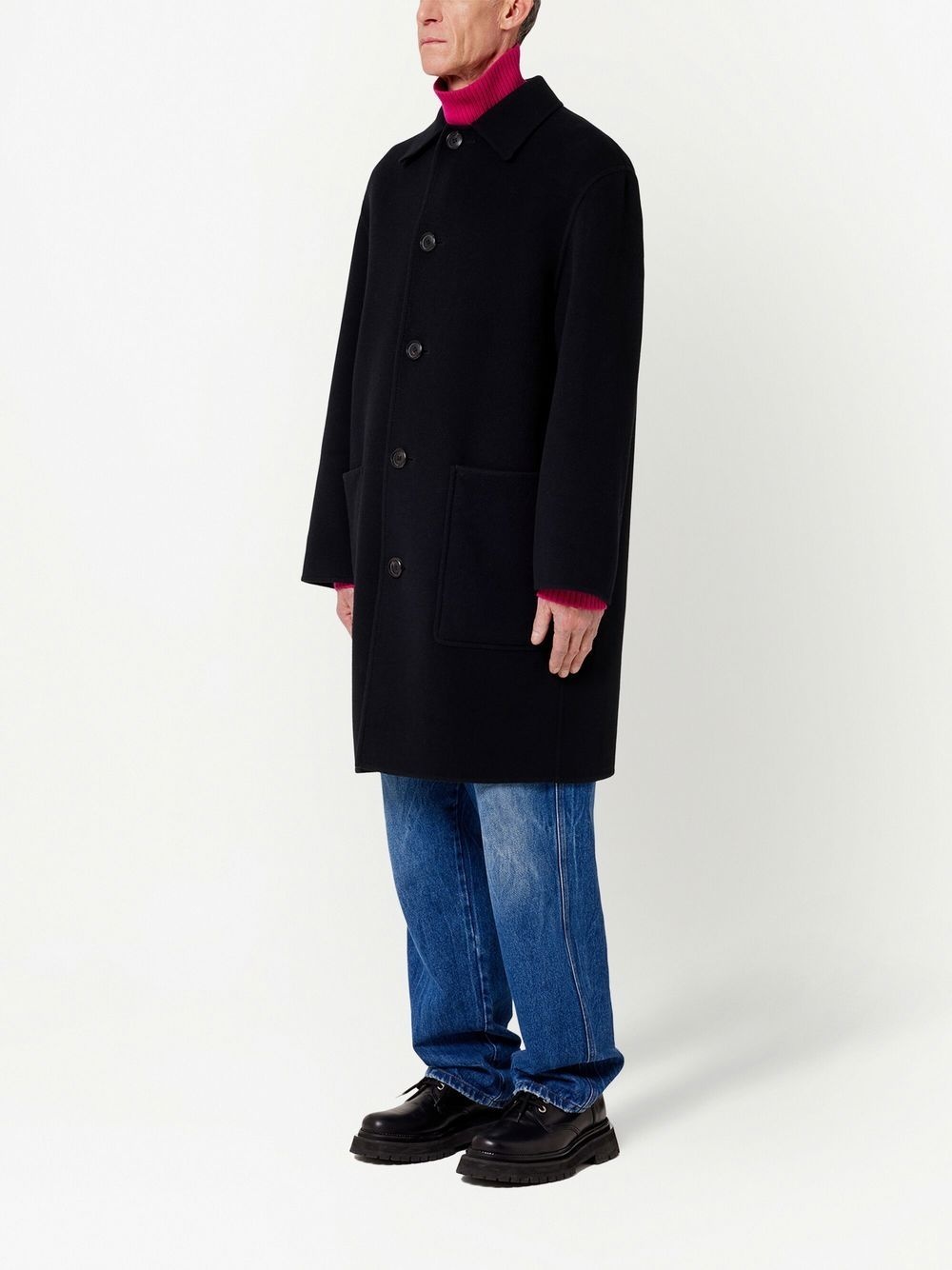 single-breasted car coat - 4