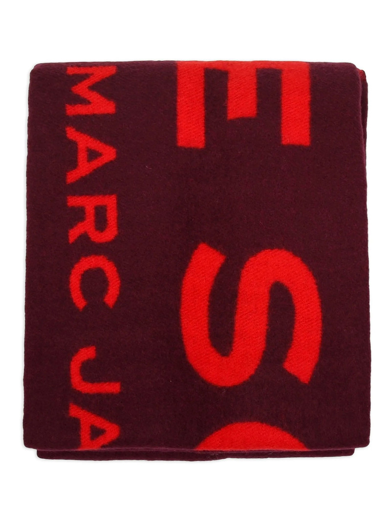 Marc Jacobs Logo Fringed Scarf 1