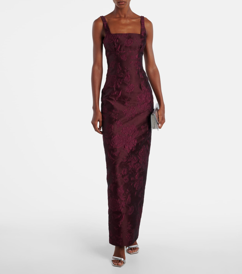 EMILIA WICKSTEAD Micheline floral cloqué gown outlook