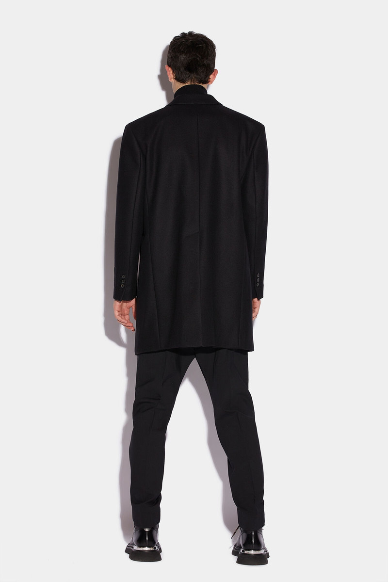 DSQUARED2 IBRA BLACK ON BLACK COAT outlook