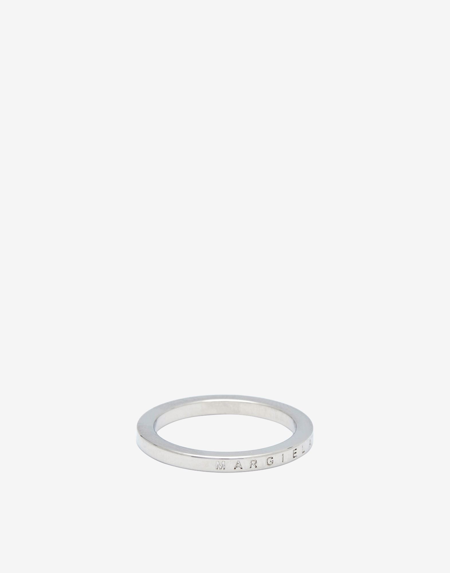 Margiela 6 logo slim brass ring - 2