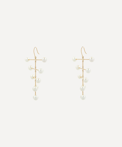 MATEO 14ct Gold Pearl Blizzard Mobile Drop Earrings outlook