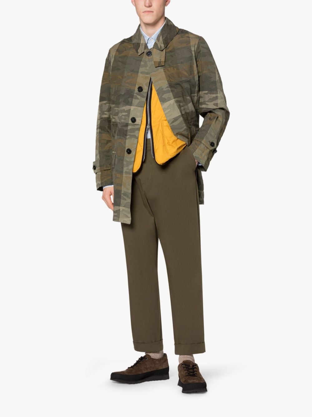 A-LINE TORRENTIAL MILITARY CAMO COTTON BLEND RAINCOAT - 4