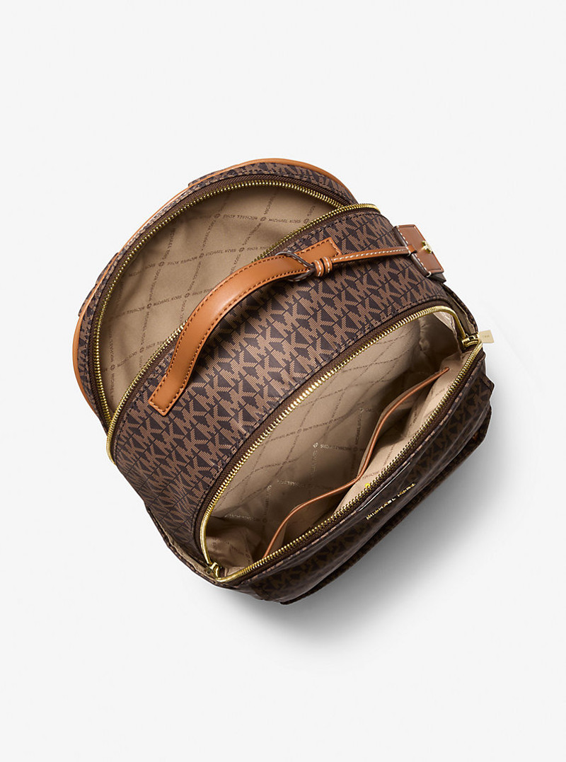 MICHAEL KORS Sable Large Printed Signature Logo Backpack outlook