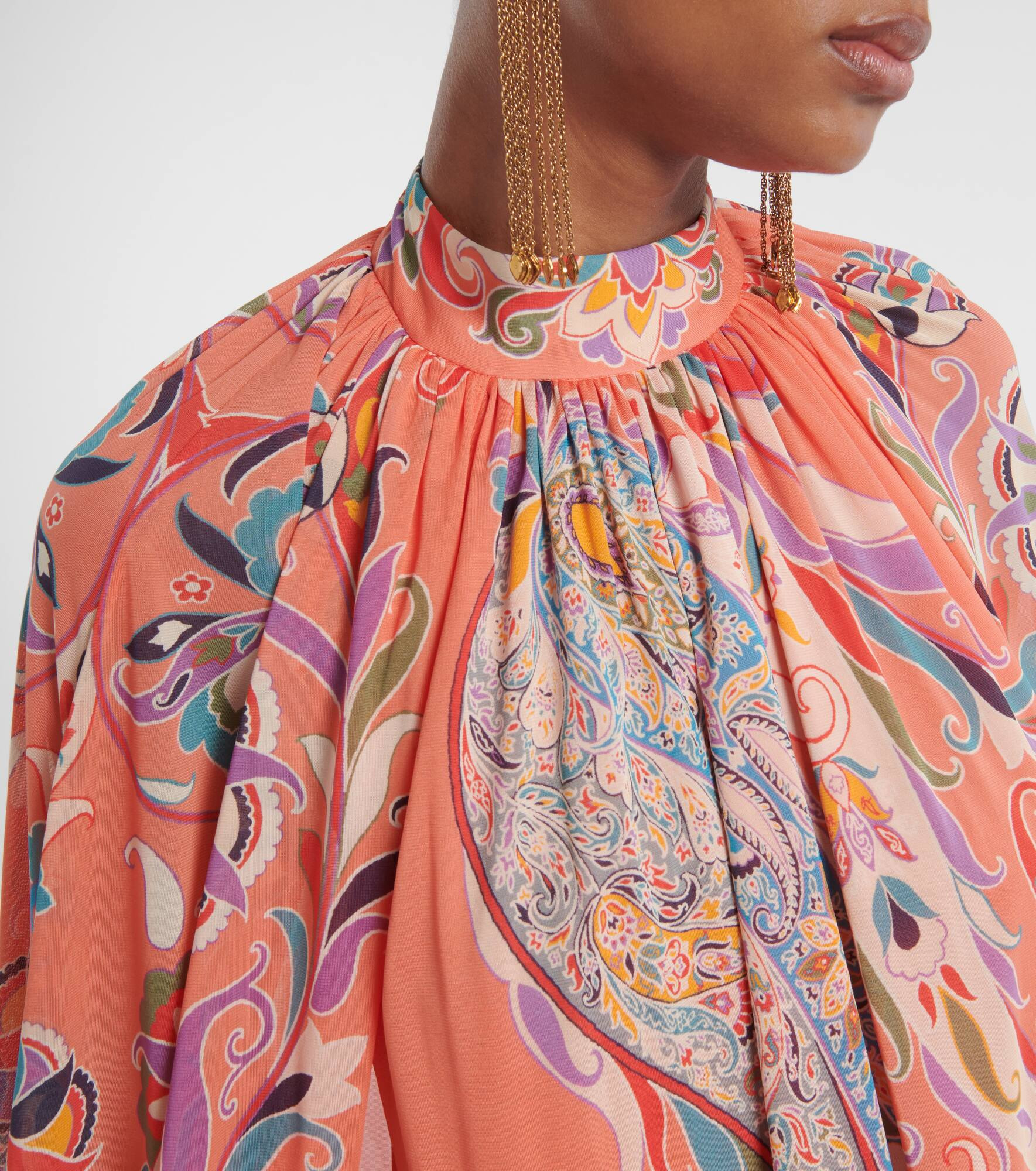 Paisley caped gown - 4