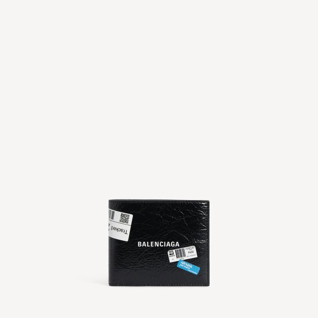 Men's Shopper Square Folded Coin Wallet in Black - 1