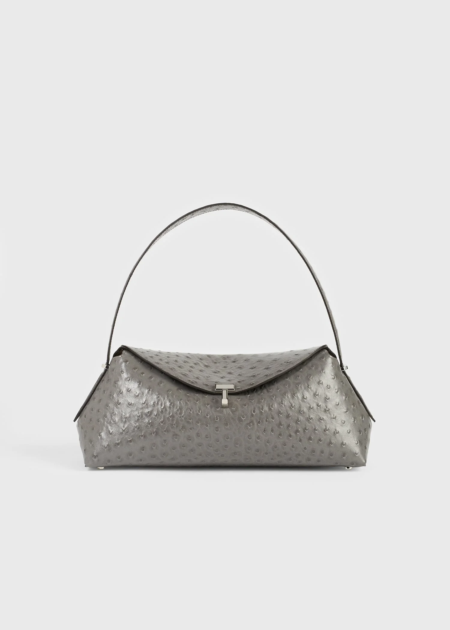 T-lock ostrich-embossed shoulder grey - 1