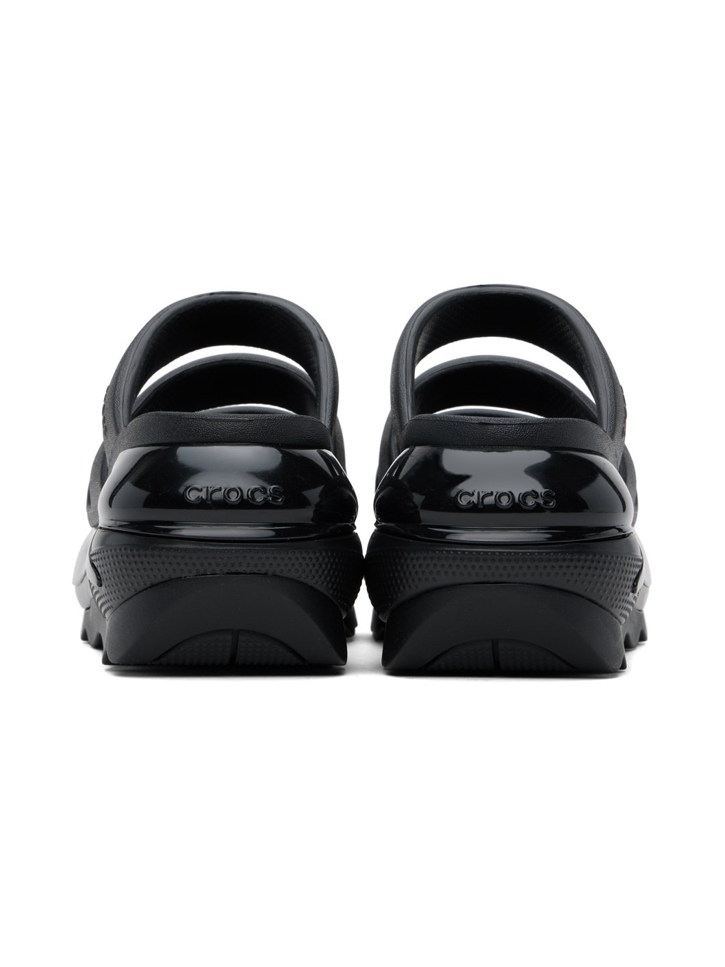 Black Mega Crush Triple Strap Sandals - 2