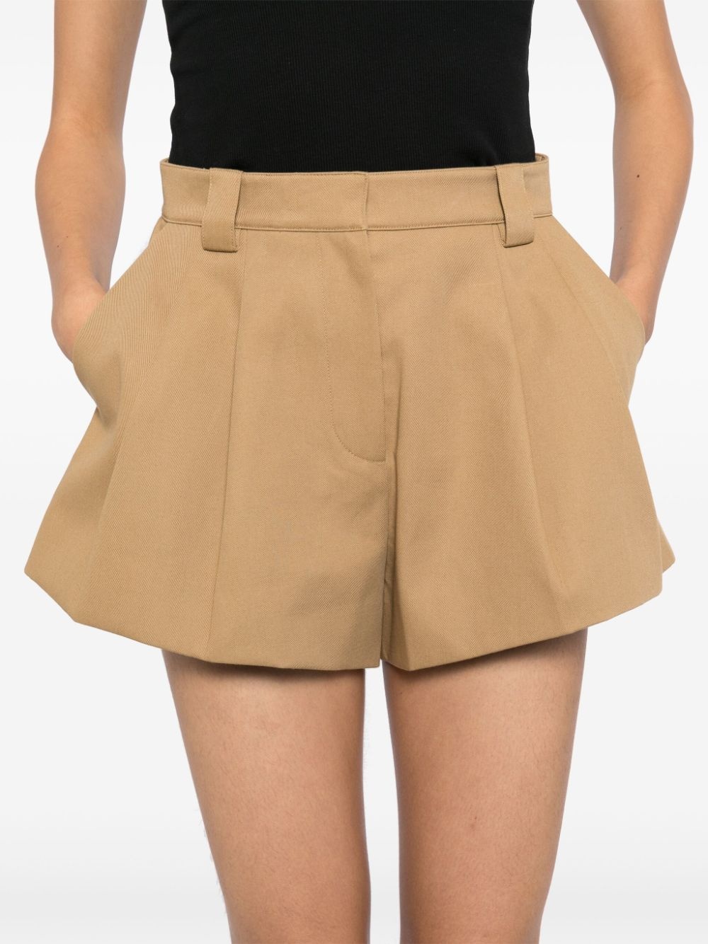 high-waist flared short - 5